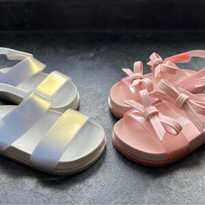 Cosmic Mini Melissa Pink and White Toddler Sandals